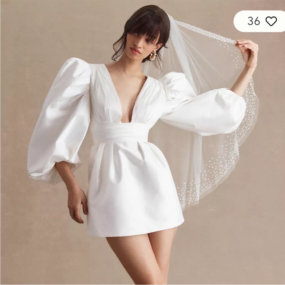 BHLDN By Watters Meringue Dress in Ivory Size 8 Like New Worn Once!